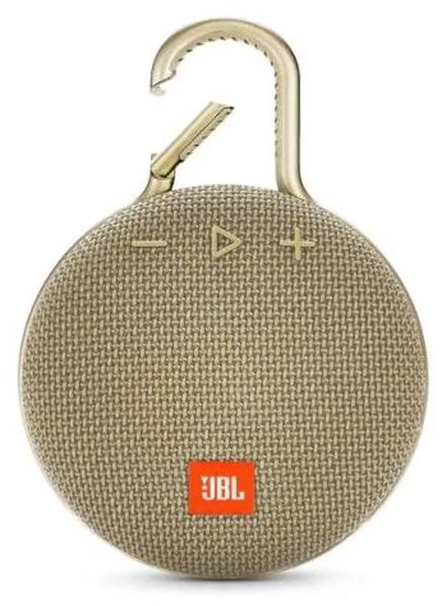Alt view image 13 of 13 - JBL Clip 3 Portable Bluetooth Waterproof Speaker (Sand)