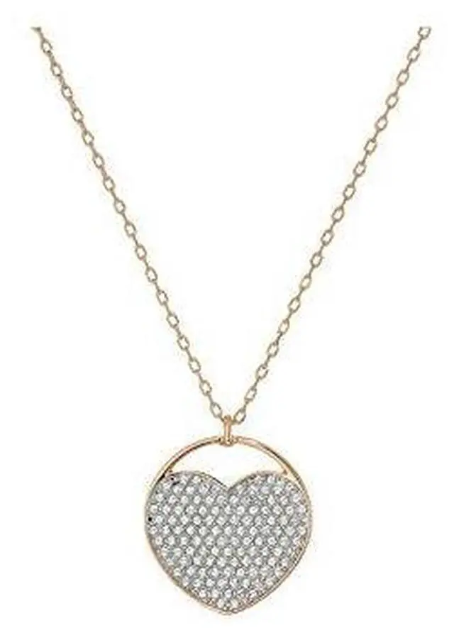 Alt view image 2 of 3 - Swarovski Ginger Pendant - White - Rose Gold Plating