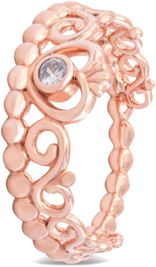 Alt view image 2 of 4 - pandora my princess tiara ring, pandora rose, clear cubic zirconia, size 7