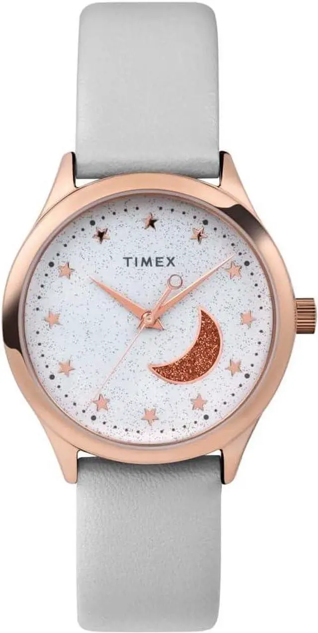 Alt view image 2 of 4 - Women's Timex Celestial Gold Tone White Strap Watch TW2V49301