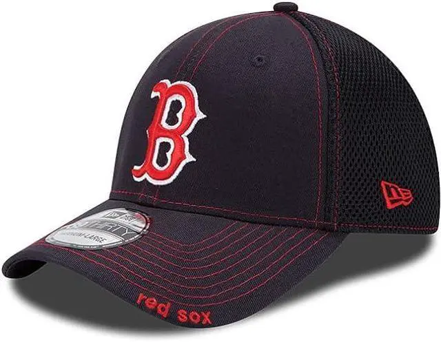 Alt view image 3 of 3 - New Era MLB Boston Red Sox Neo Fitted Baseball Cap - Navy
