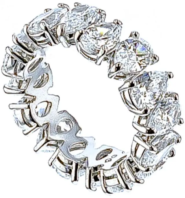 Alt view image 3 of 3 - Swarovski Vittore Ring - Drop cut White Rhodium Plated - Size 6