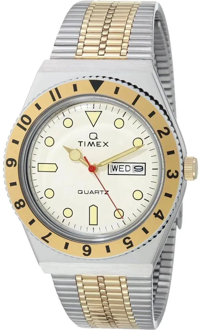 Alt view image 4 of 4 - Men's Timex Q Reissue Diver Style Day-Date Two-Tone Watch TW2V18600