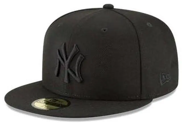 Alt view image 2 of 3 - New Era 59Fifty Hat MLB Basic New York Yankees Black/Black Fitted Baseball Cap (7 5/8)