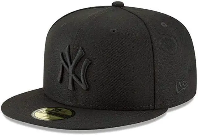 Alt view image 3 of 3 - New Era 59Fifty Hat MLB Basic New York Yankees Black/Black Fitted Baseball Cap (7 5/8)