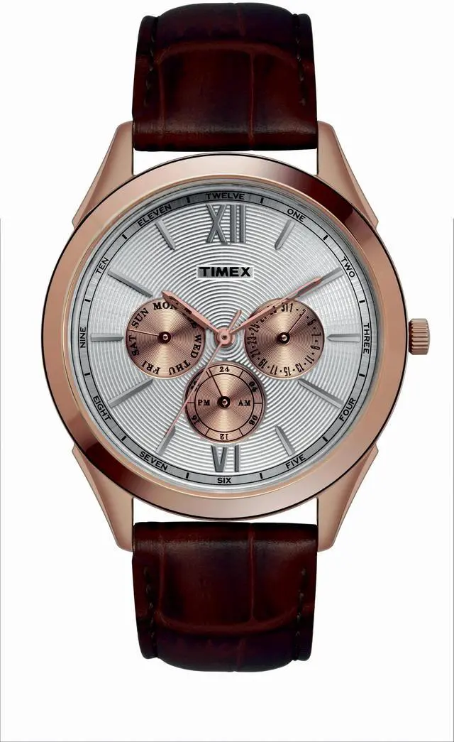 Alt view image 2 of 2 - TIMEX Leather Chronograph Mens Watch