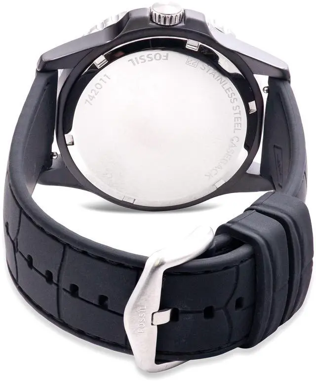 Alt view image 5 of 9 - Fossil FB-01 Black Silicone Mens Watch
