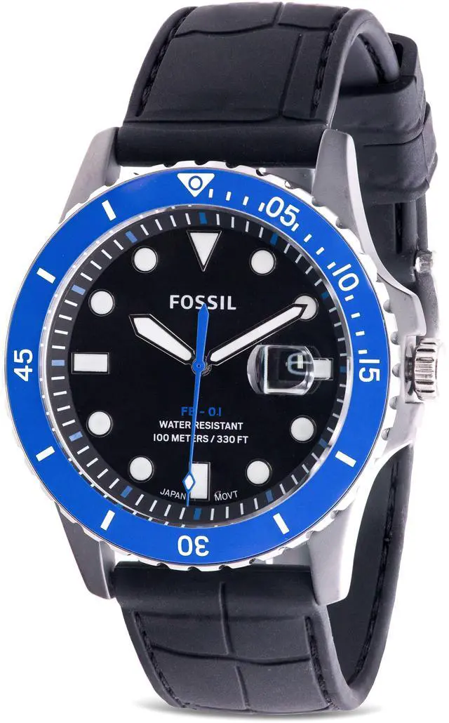 Alt view image 3 of 9 - Fossil FB-01 Black Silicone Mens Watch