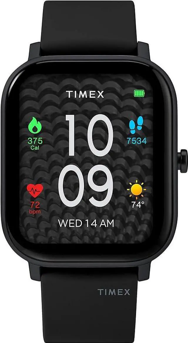 Alt view image 2 of 3 - Timex Metropolitan S AMOLED Smartwatch with GPS & Heart Rate 36mm  Black with Black Silicone Strap