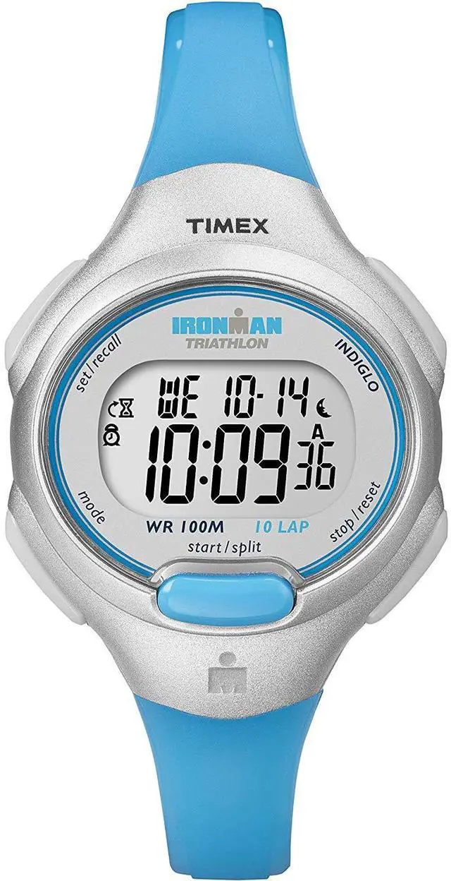Alt view image 4 of 5 - Timex Women's T5K739 Ironman Essential 10 Mid-Size Turquoise Resin Strap Watch