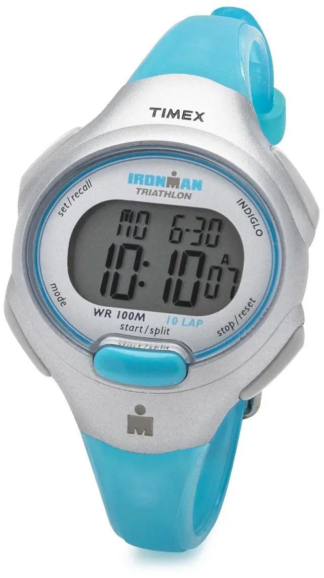 Alt view image 5 of 5 - Timex Women's T5K739 Ironman Essential 10 Mid-Size Turquoise Resin Strap Watch