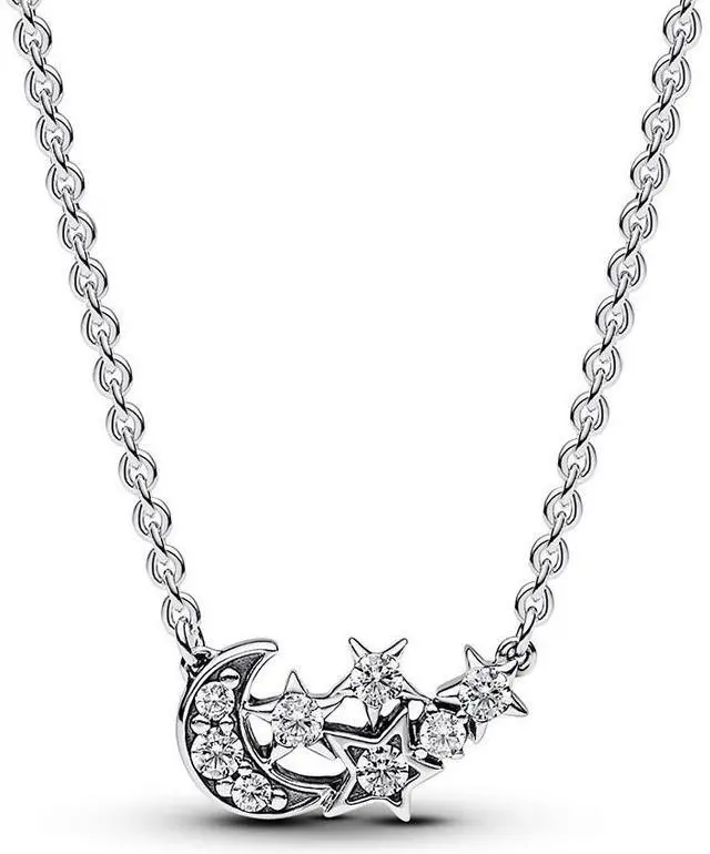 Main image of Pandora Sparkling Moon & Star Collier Necklace