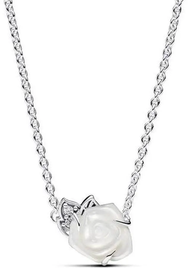 Main image of Pandora White Rose in Bloom Collier Necklace