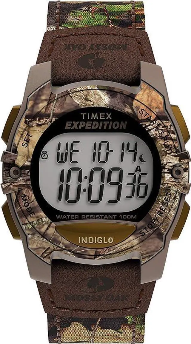 Alt view image 4 of 4 - Timex x Mossy Oak Unisex Expedition Digital cAT 33mm Watch - Break-Up country camo Fabric Strap