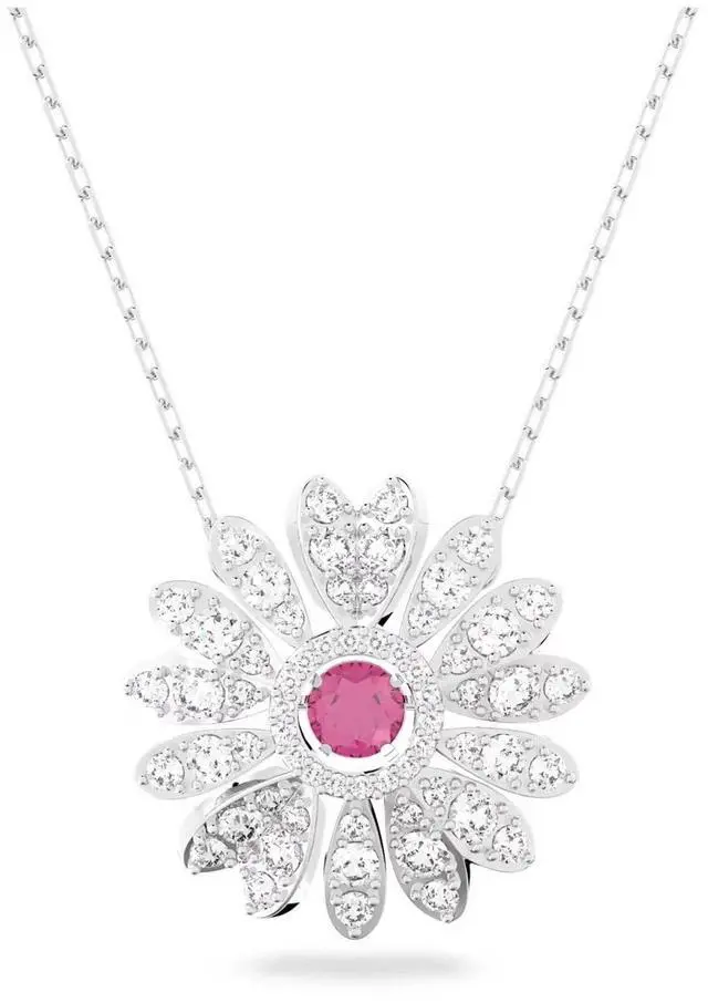 Alt view image 2 of 2 - Swarovski Eternal Flower Pendant - Flower - Pink - Rhodium Plated