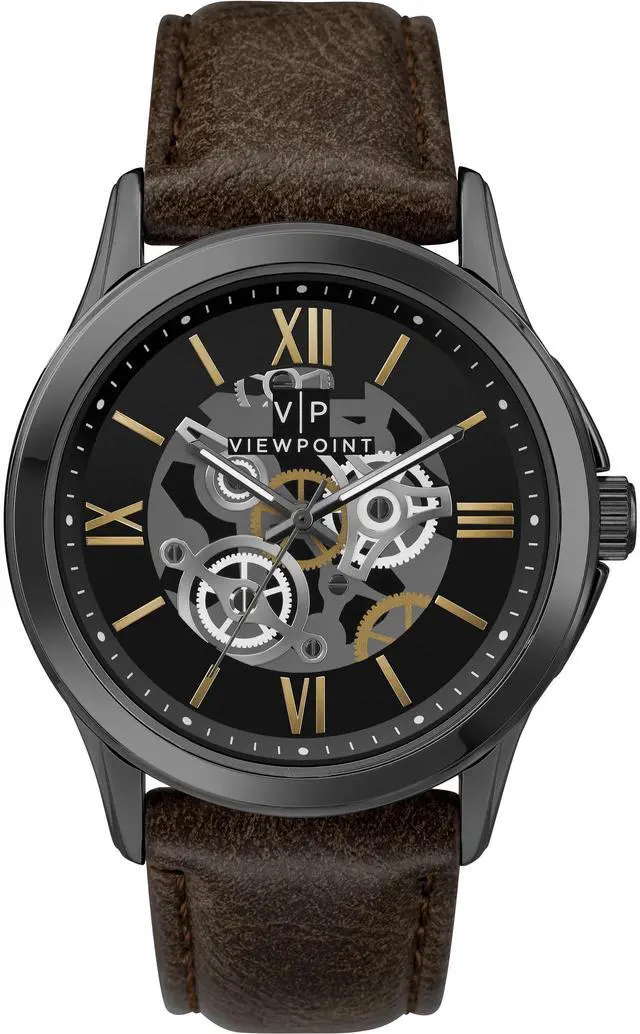 Alt view image 2 of 2 - Timex Viewpoint Brown Leather Mens Watch