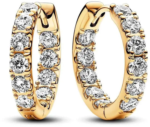 Alt view image 2 of 2 - Pandora Sparkling Row Eternity Hoop Earrings