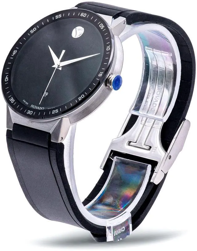 Alt view image 5 of 5 - Movado Men's Sapphire Black Dial Watch - 607406