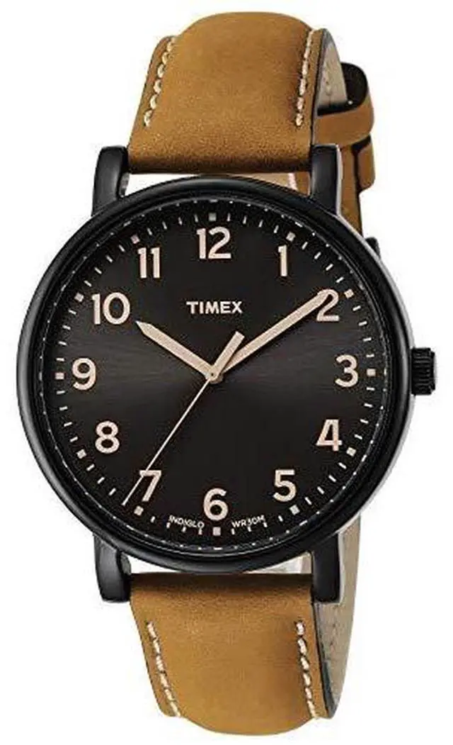 Alt view image 8 of 9 - Men's Timex Originals 20mm Leather Strap Watch T2N677