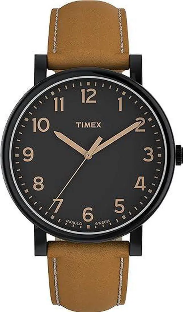 Alt view image 9 of 9 - Men's Timex Originals 20mm Leather Strap Watch T2N677