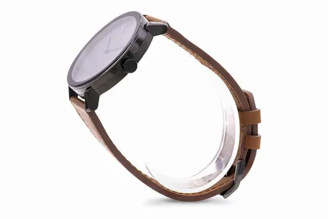 Alt view image 9 of 9 - Movado Bold Cognac Leather Mens Watch