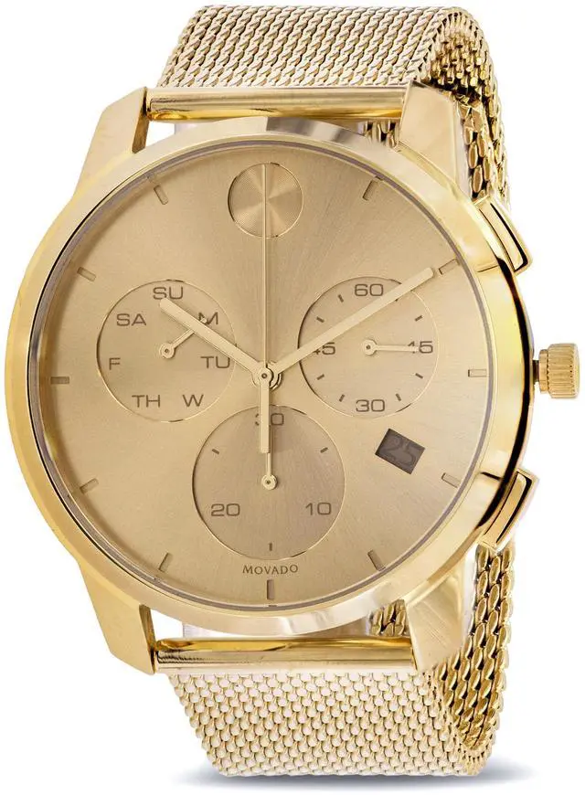 Alt view image 6 of 8 - Movado Bold Thin Chronograph Gold-Tone Mens Watch