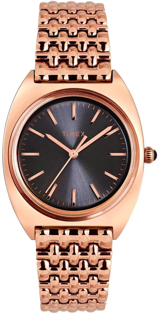 Alt view image 3 of 3 - Timex Womens Milano 33mm Analog Quartz Dress Watch with Stainless Steel Strap, Rose gold, 18 (Model: TW2T90500VQ)