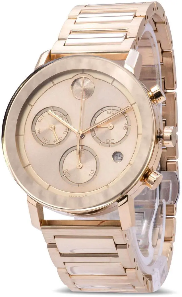 Alt view image 5 of 6 - Movado Bold Chronograph Evolution Series Mens Gold Tone Swiss Watch 3600682