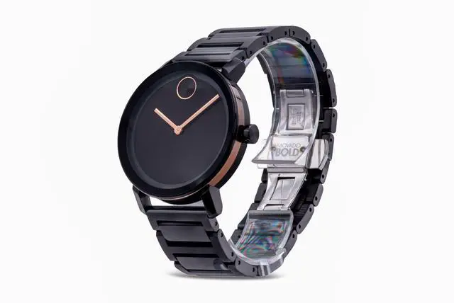 Alt view image 5 of 5 - Movado Bold Evolution Mens Black ION PVD Stainless Quartz Watch 3600752