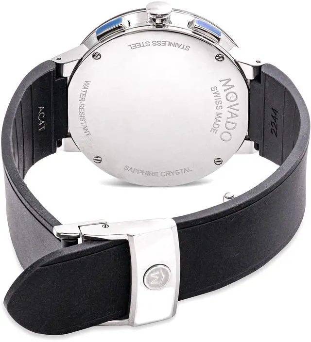 Alt view image 5 of 5 - Movado Sapphire Chronograph Rubber Mens Watch