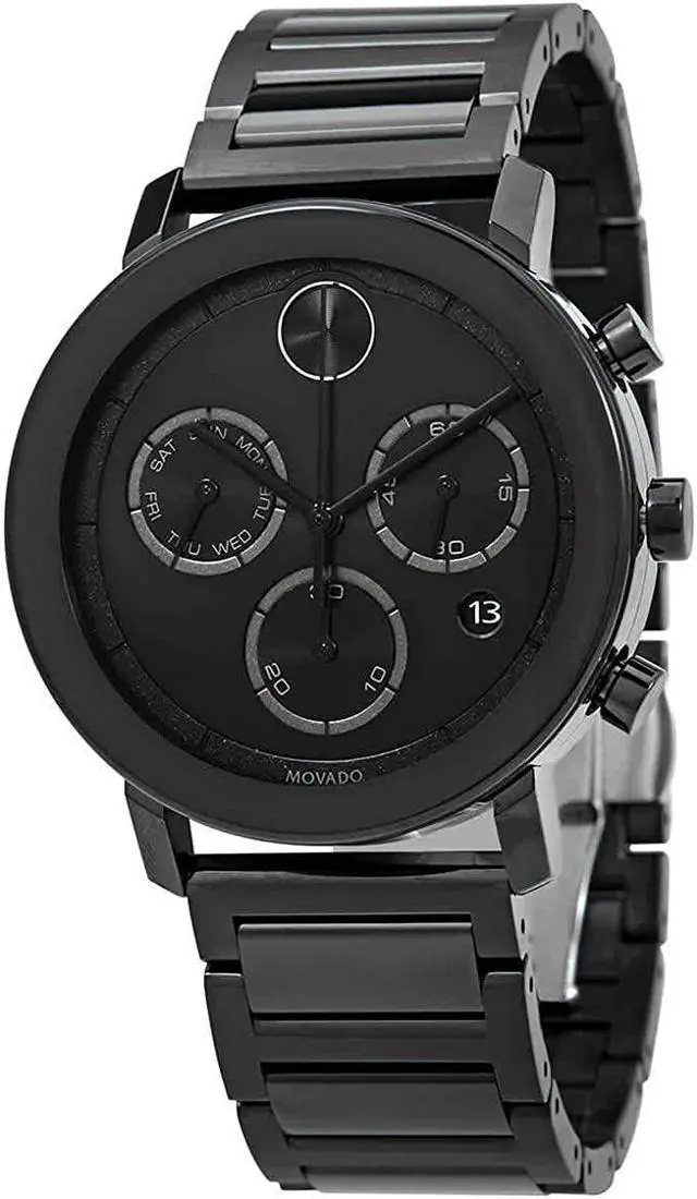 Alt view image 7 of 8 - Movado Bold Mens Black PVD Stainless Steel Swiss Quartz Watch 3600684
