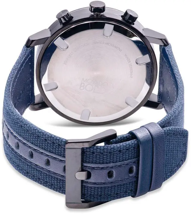 Alt view image 3 of 3 - Movado Bold Evolution Chronograph Canvas Mens Watch