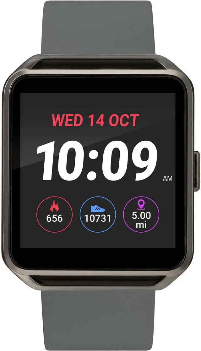Alt view image 2 of 2 - iConnect by Timex Gunmetal Smartwatch Gray Silicone
