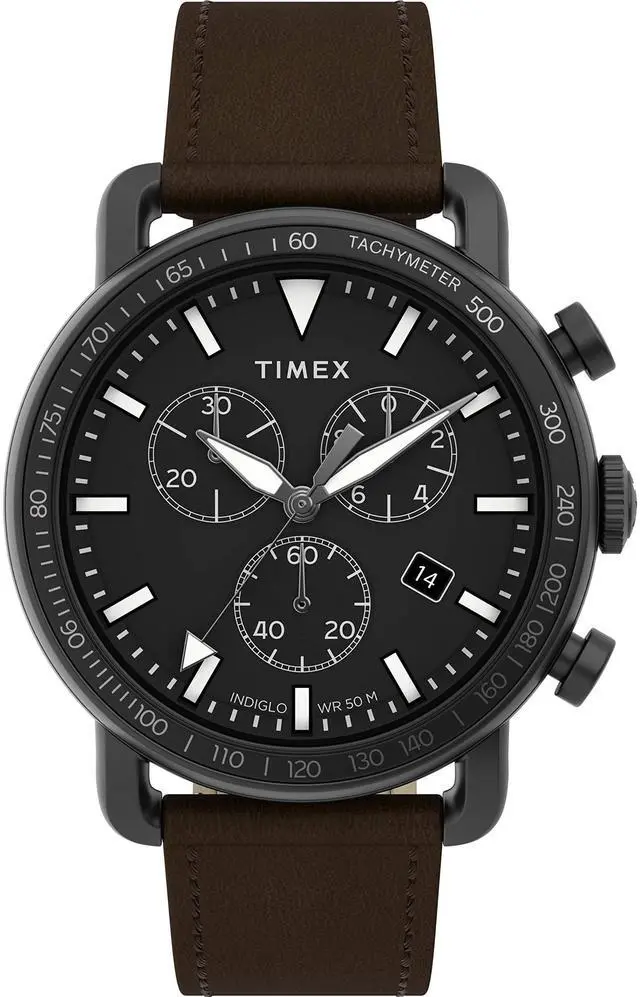 Alt view image 2 of 6 - Men's Timex Military Chronograph Gunmetal Tone Watch TW2U02100