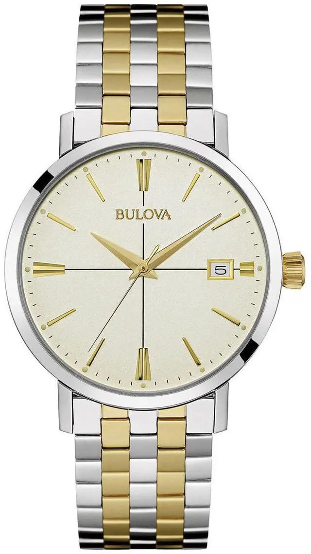 Alt view image 20 of 20 - Bulova 98B255 Men's Stainless Steel Two-tone Bracelet Band Grey Dial Watch