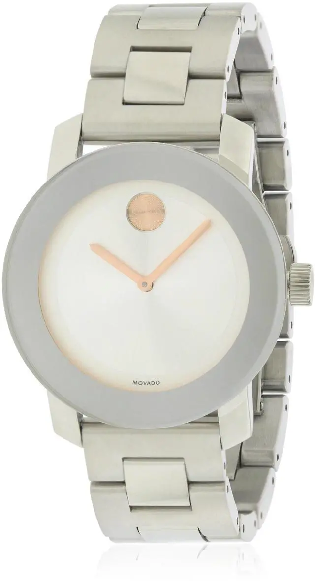 Alt view image 10 of 18 - Movado Bold Ladies Silver Dial Mirror Stainless Steel Swiss Quartz Watch 3600084