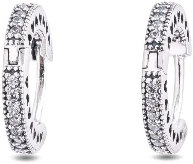 Alt view image 3 of 3 - PANDORA Hearts of PANDORA Hoop Earrings -