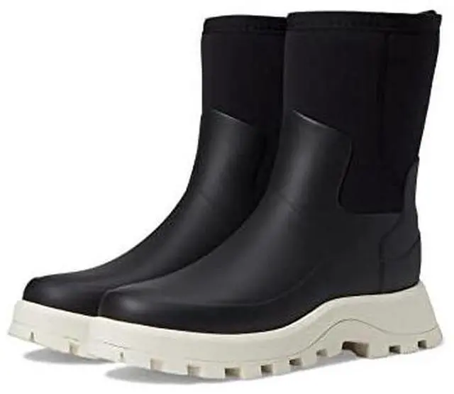 Alt view image 2 of 3 - Hunter Womens City Explorer Short Neoprene Boots - Black/Shaded white