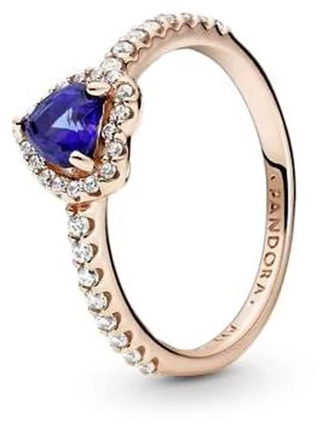 Alt view image 2 of 3 - PANDORA Sparkling Blue Elevated Heart Ring