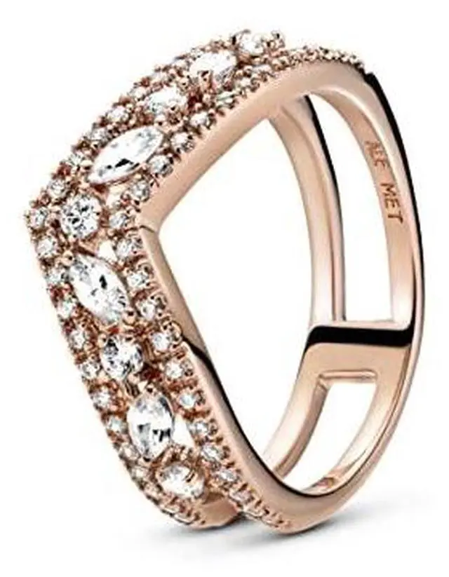 Main image of Pandora Sparkling Marquise Double Wishbone Ring