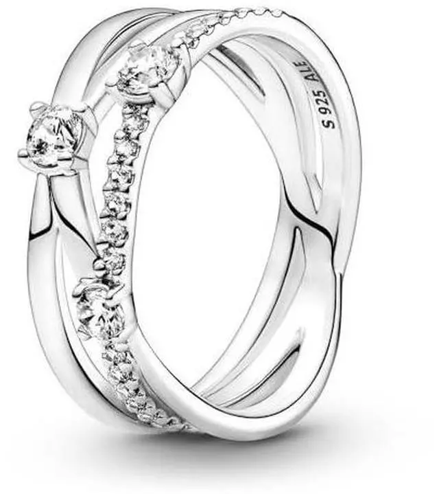Alt view image 2 of 3 - Pandora Sparkling Triple Band Ring
