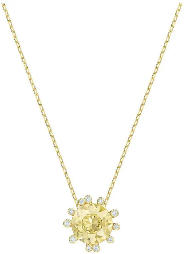 Main image of Swarovski Olive Pendant - Multi-coloured - Gold Plating