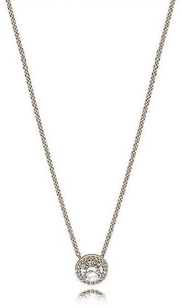 Alt view image 3 of 3 - Pandora Silver PANDORA Rose Round CZ 17.8 Inch Necklace -