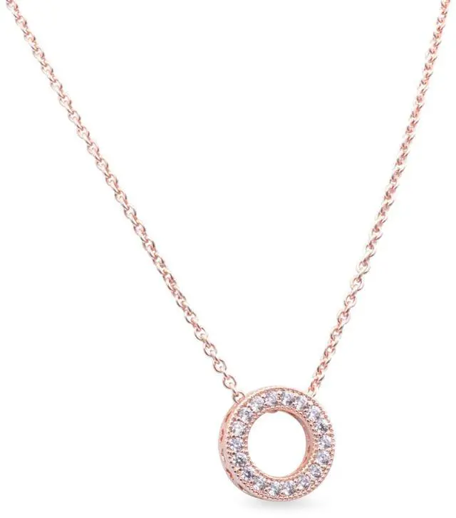Alt view image 3 of 3 - Pandora Logo Pave Circle Collier Necklace