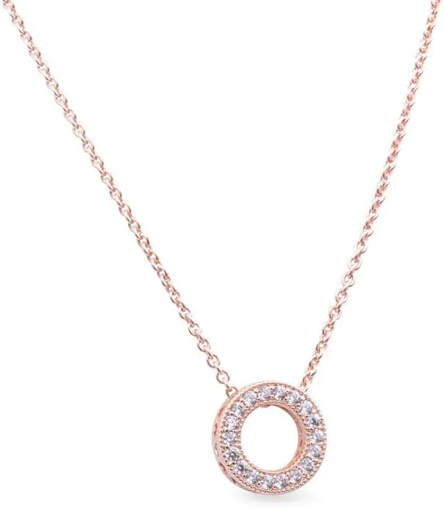 Main image of Pandora Logo Pave Circle Collier Necklace