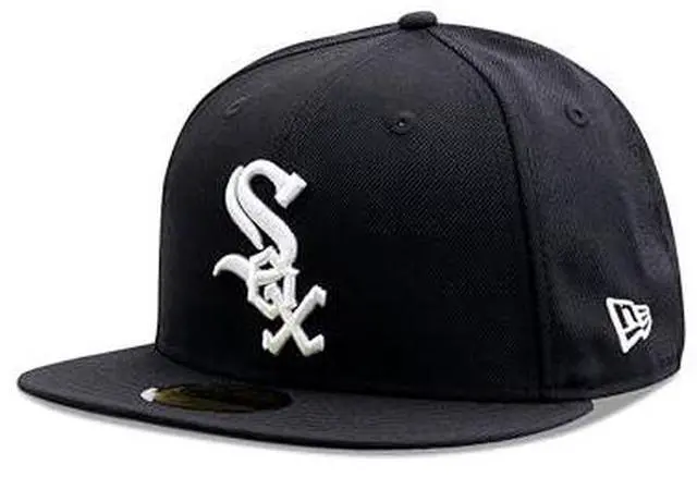 Alt view image 3 of 3 - New Era MLB Chicago White Sox Wool 59Fifty Fitted Baseball Cap - Black/White