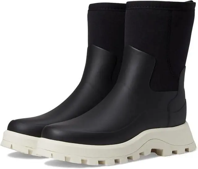 Alt view image 3 of 3 - Hunter Womens City Explorer Short Neoprene Boots - Black/Shaded white