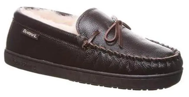 Alt view image 2 of 3 - BEARPAW Mens Mach IV Wide Leather Slippers