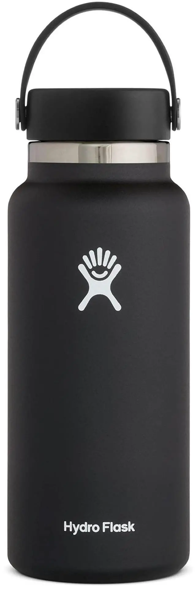Alt view image 5 of 5 - Hydro Flask 32-Oz Wide Mouth with Leak Proof Flex Cap Water Bottle, Black