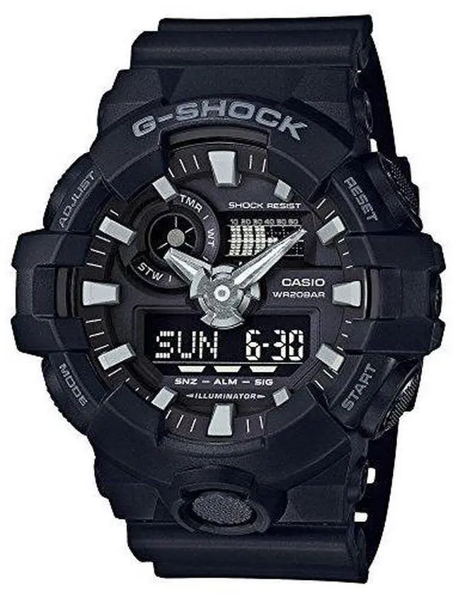 Alt view image 11 of 20 - Casio G-Shock GA1100KH-3A Black / Black Resin Analog/Digital Quartz Men's Watch